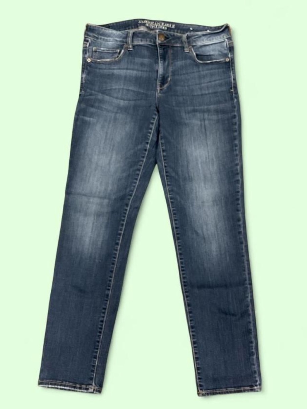 American Eagle Outfitters Women's Dark Blue Skinny Jeans